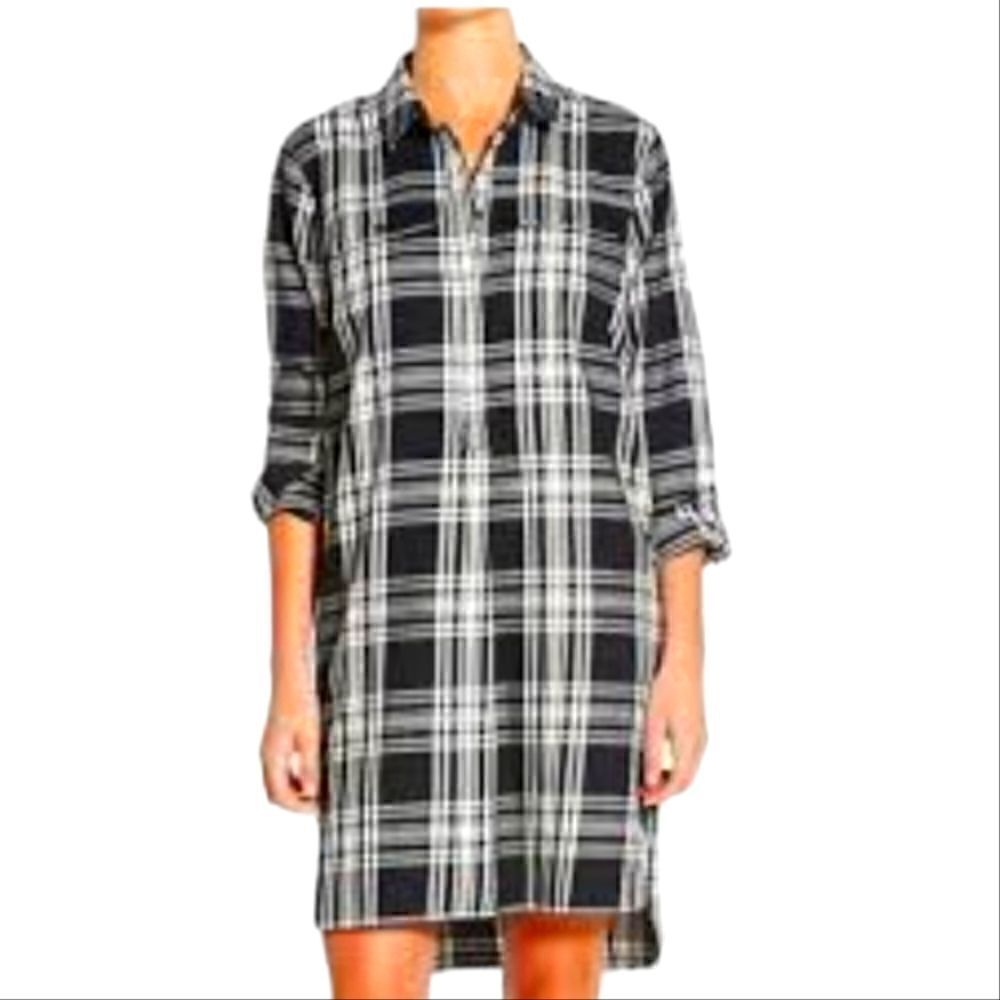 EC MADEWELL COTTEN FLANNEL "DAYWALK" SHIRT DRESS W/POCKETS SZ.M